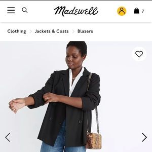 Madewell Black Caldwell Blazer small